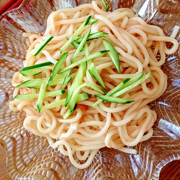 簡単一人ランチ 明太子うどん レシピ 作り方 By みゅうしろ 楽天レシピ